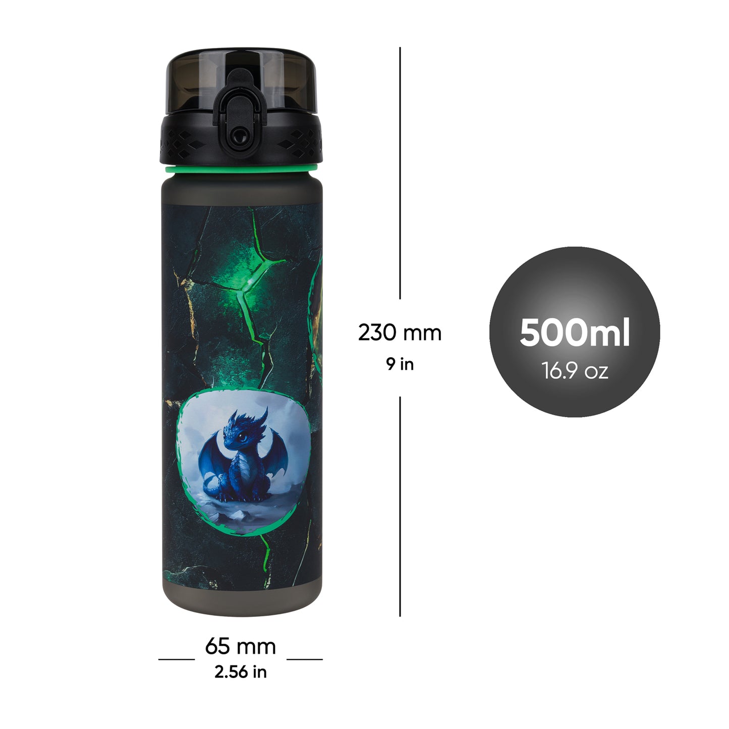 Tritanová fľaša na nápoje Draci, 500 ml