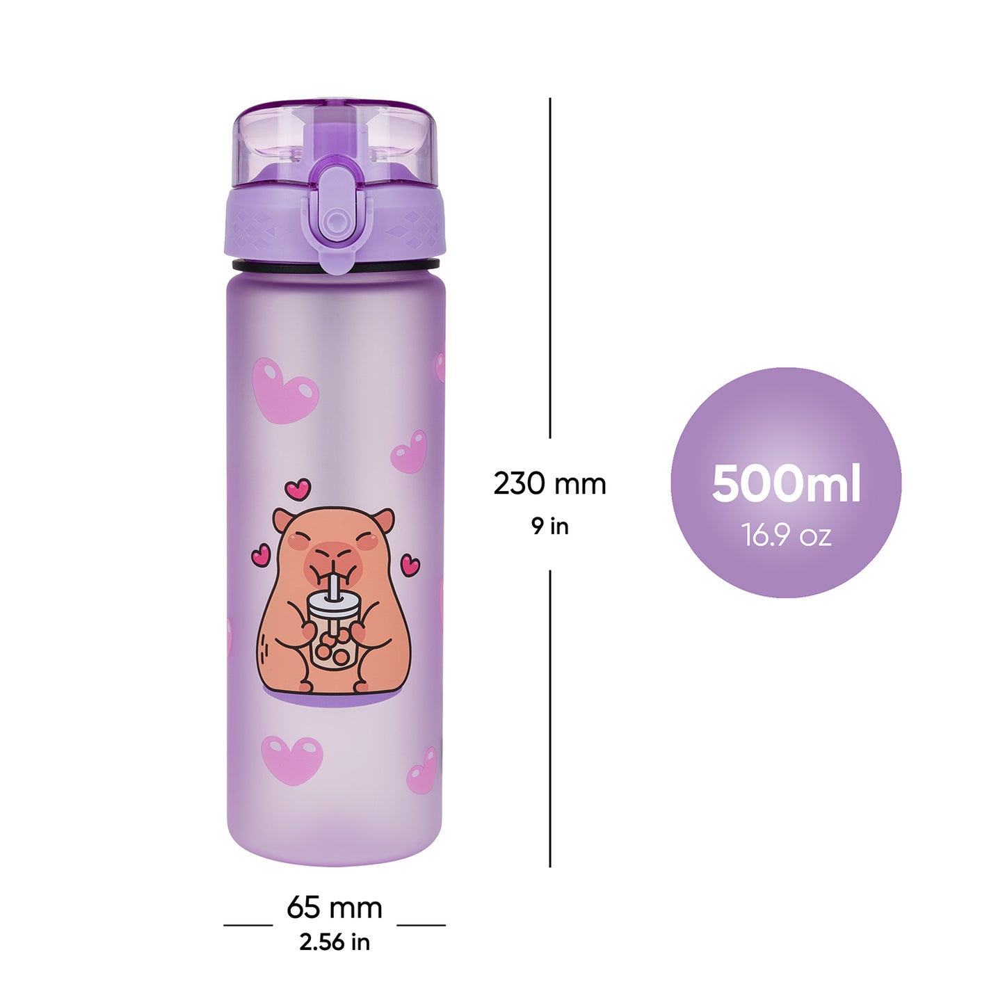 Tritanová fľaša na nápoje Kapybara, 500 ml