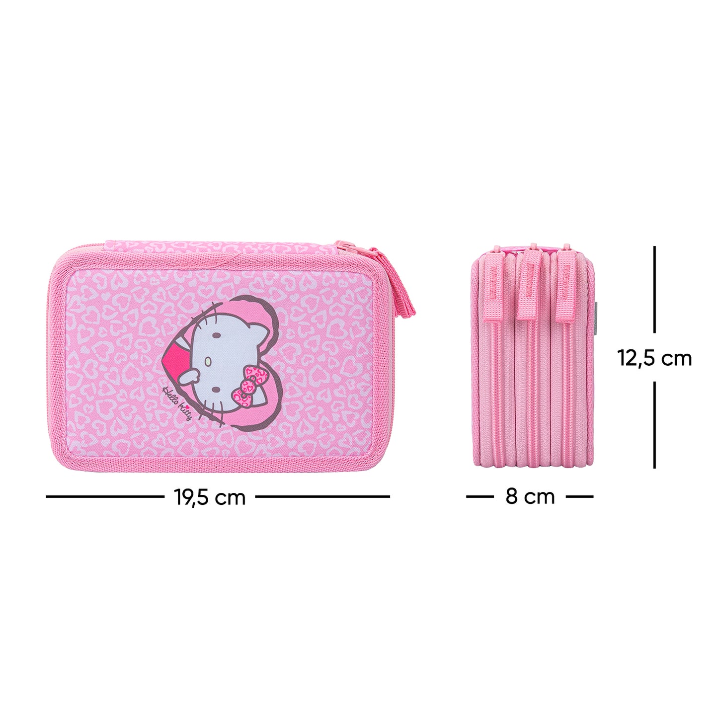 Školský trojposchodový peračník Hello Kitty Sweet Leopard