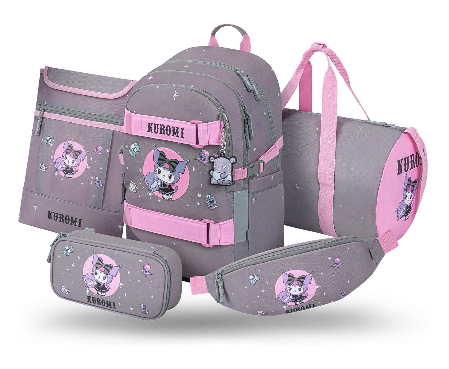 Školská sada Skate Kuromi Grey II