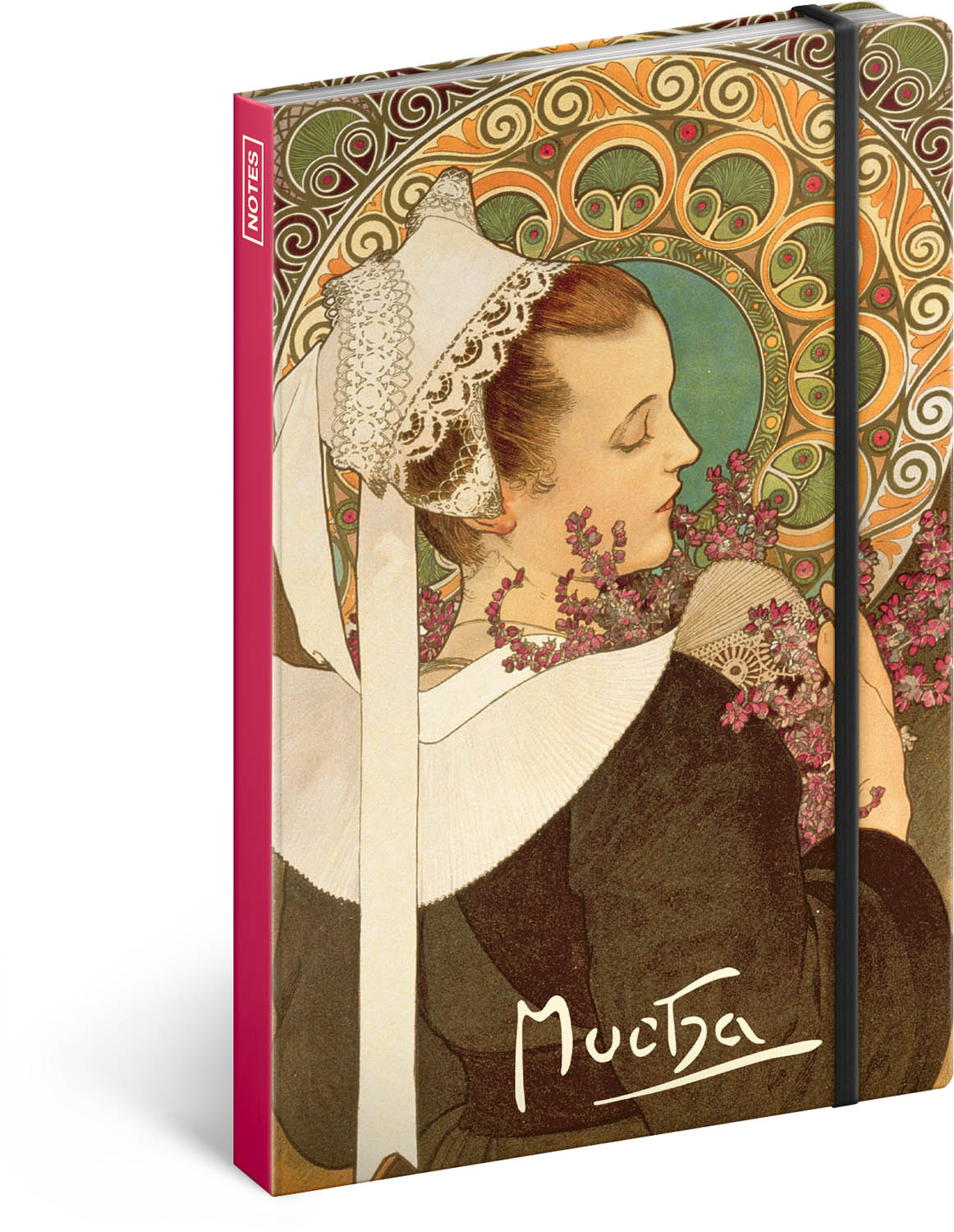 Notes Alfons Mucha – Vres, čistý, 13 × 21 cm