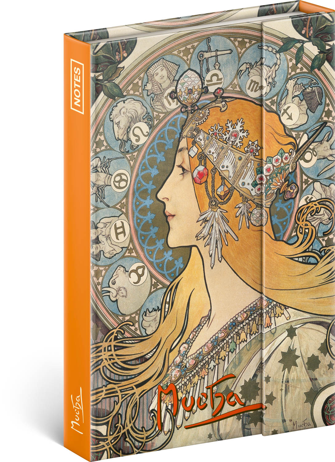 Notes Alfons Mucha – Zverokruh, linajkovaný, 11 × 16 cm