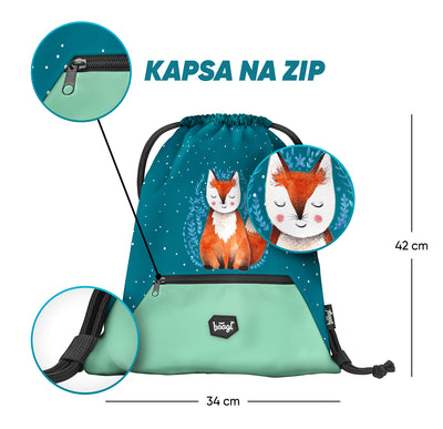 Vrecko s priehradkou na zips Foxie