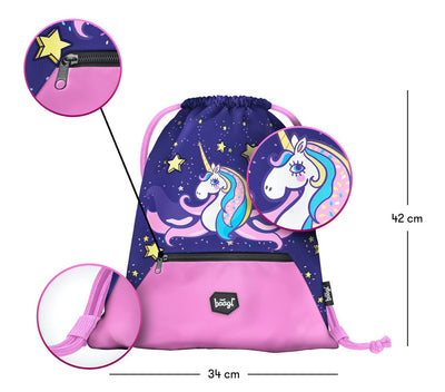 Vrecko s priehradkou na zips Unicorn