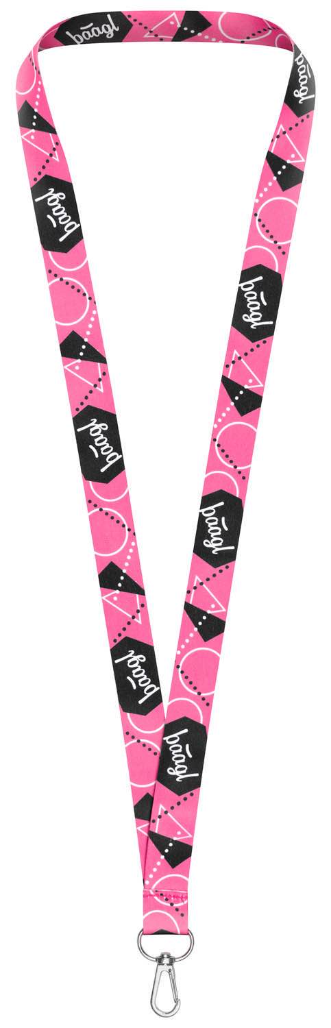 Prívesok na kľúče dlhý – lanyard, ružový