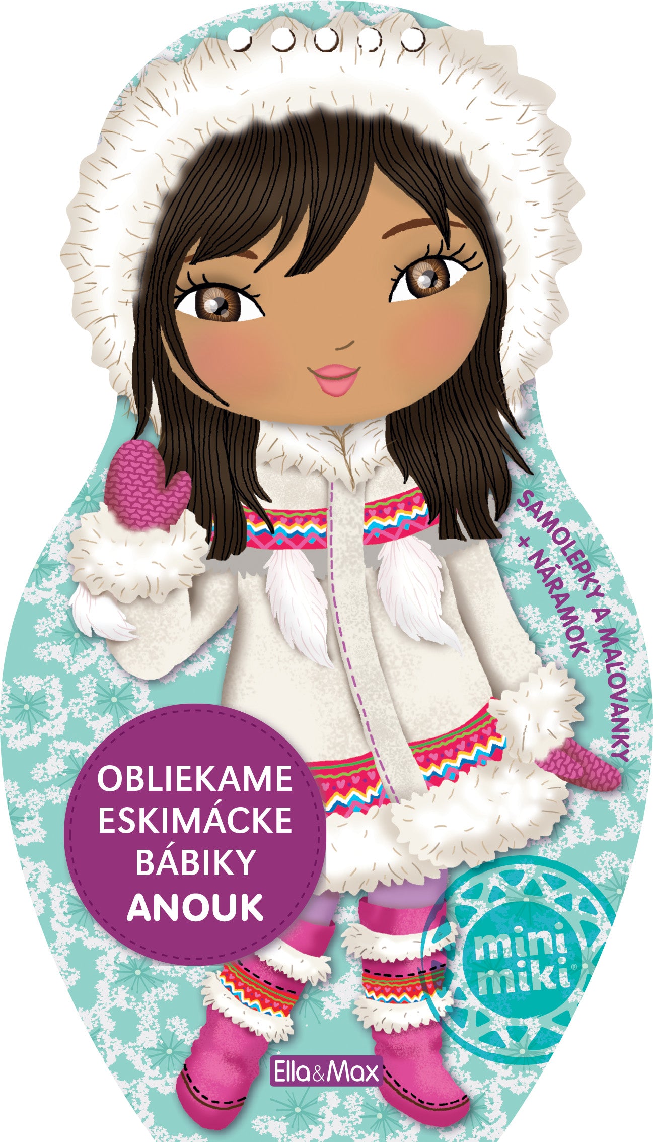 Obliekame eskimácke bábiky ANOUK – Maľovanky