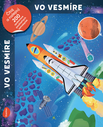 Čítaj a nalepuj – VO VESMÍRE, kniha se samolepkami