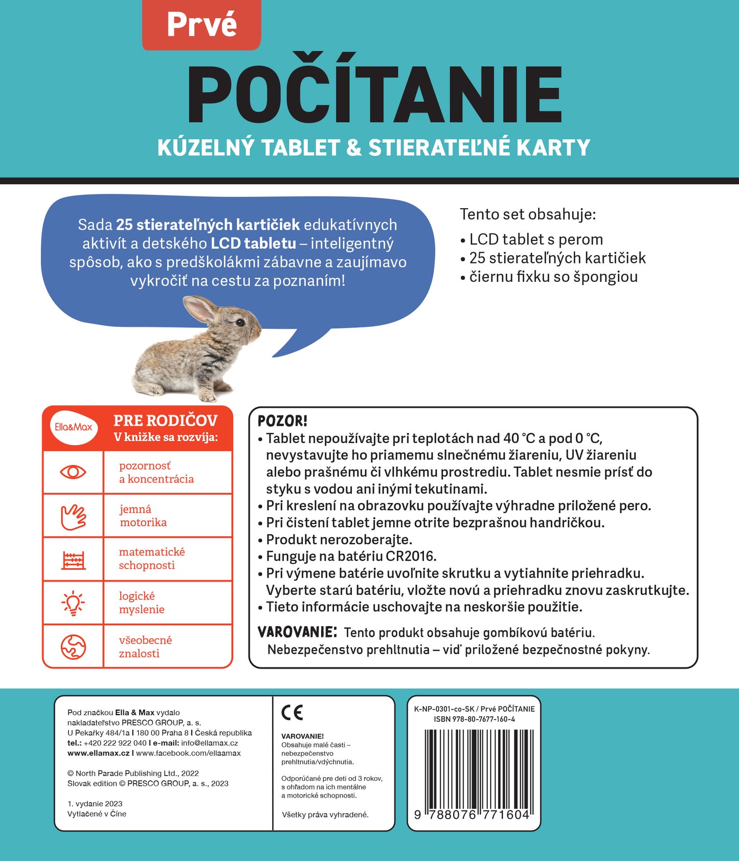 Kúzelný tablet & stierateľné karty – Prvé POČÍTANIE