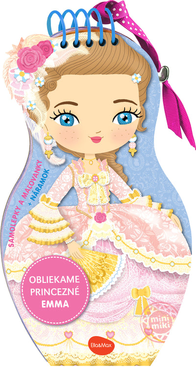 Obliekame  bábiky PRINCEZNÁ EMMA – Maľovanky