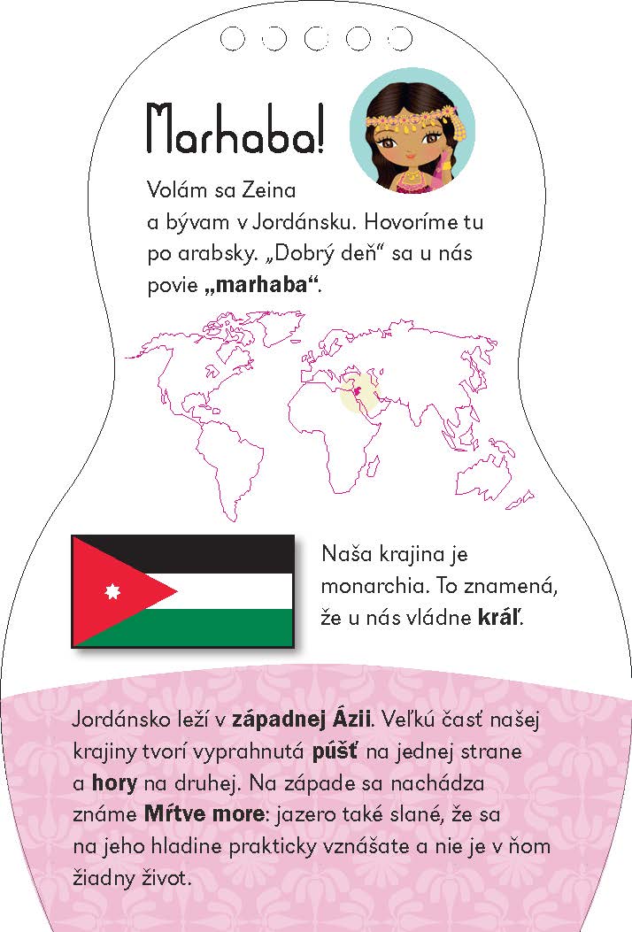 Obliekame jordánske bábiky ZEINA – Maľovanky