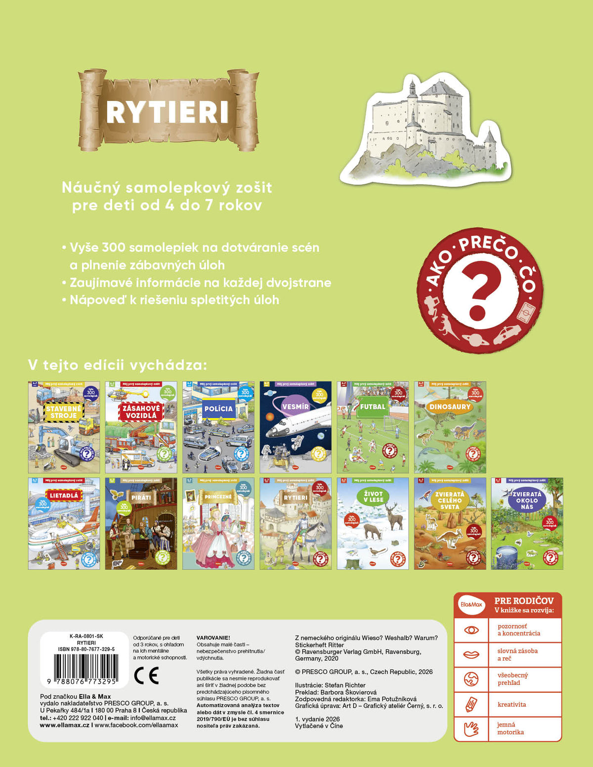 Môj prvý samolepkový zošit – RYTIERI