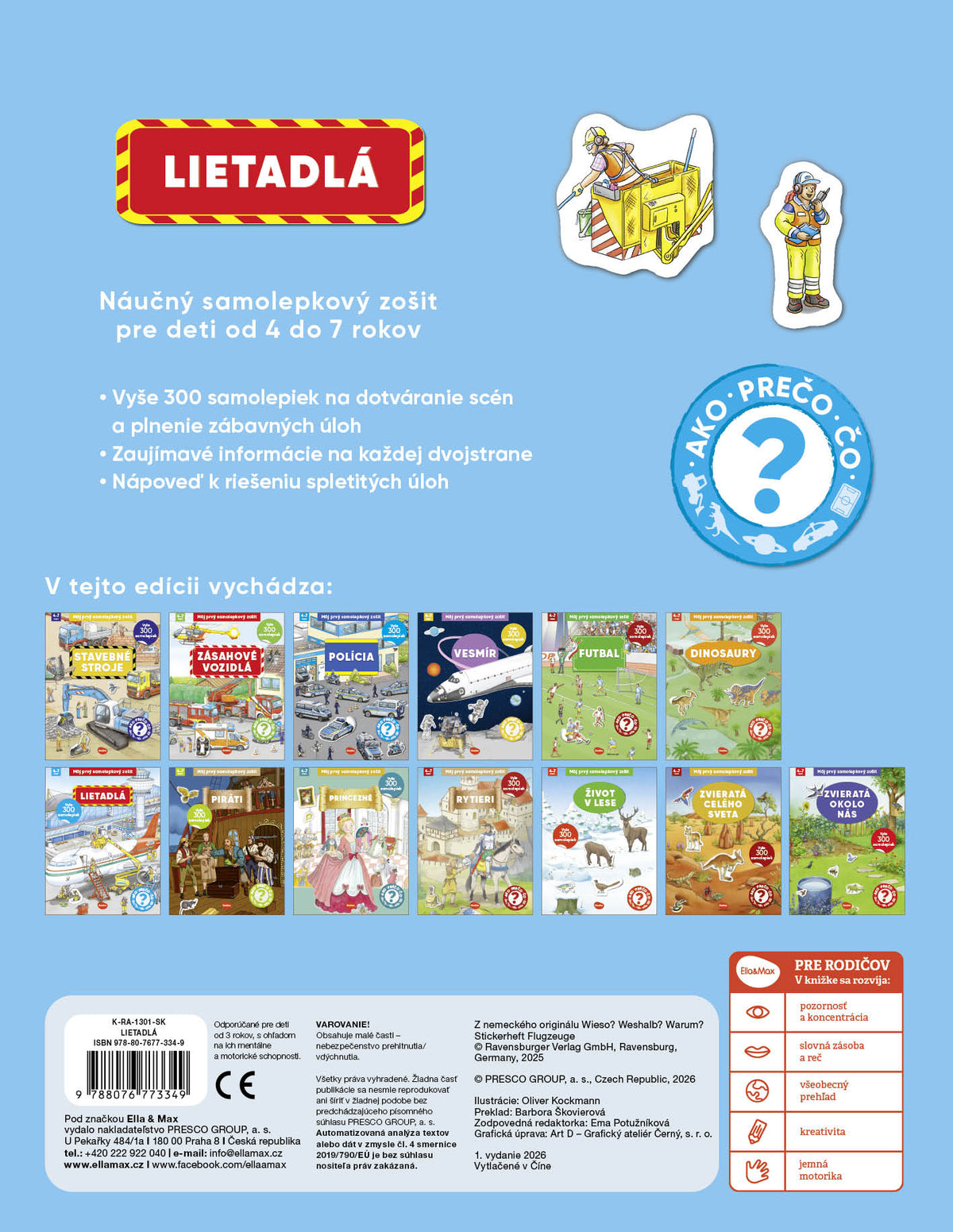 Môj prvý samolepkový zošit – LIETADLÁ