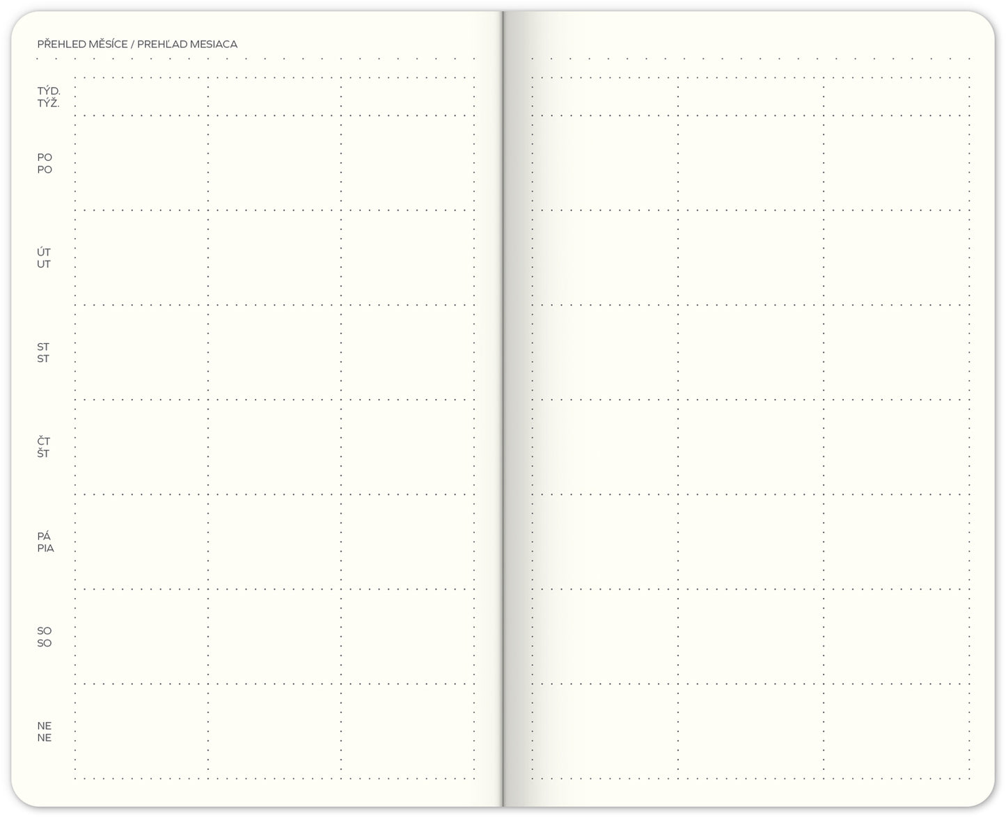 Týždenný nedatovaný diár My Bulelt Planner, 13 × 21 cm CZ/SK