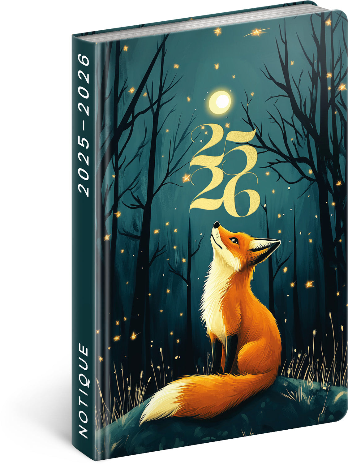 18-mesačný diár Petito – Líška 2025/2026, 11 x 17 cm