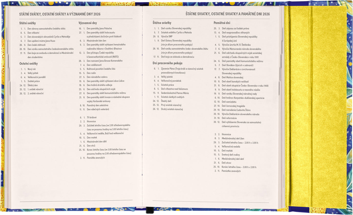 Týždenný magnetický diár Citróny 2026, 11 x 16 cm