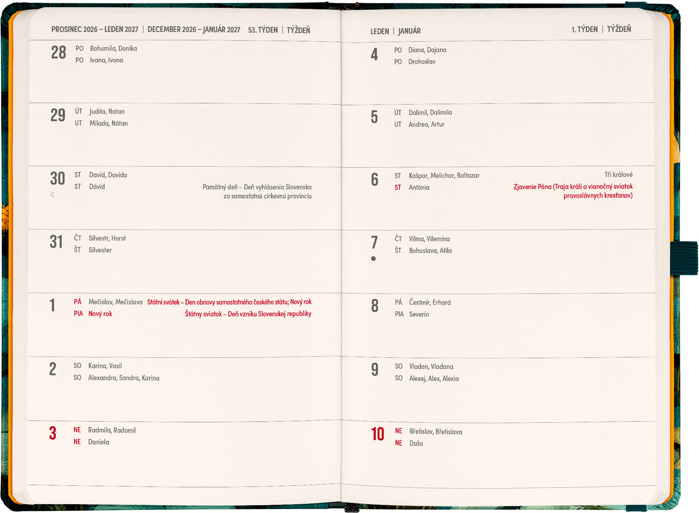 Planbook diár/notes Mačka 2027, 13 x 21 cm