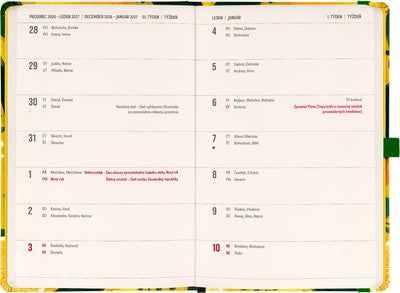 Planbook diár/notes Citróny 2027, 13 x 21 cm