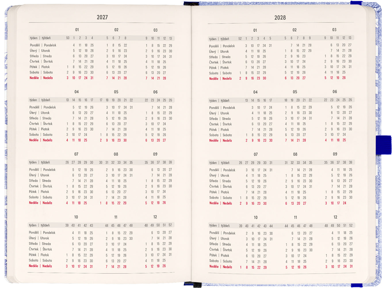 Planbook diár/notes Pod morom 2027, 13 x 21 cm