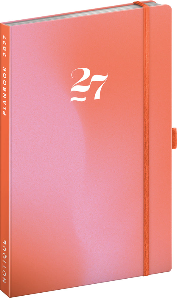Planbook diár/notes Korál 2027, 13 x 21 cm