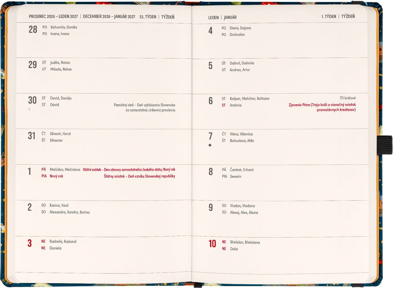 Planbook diár/notes Harry Potter – Rokfortský expres 2027, 13 x 21 cm