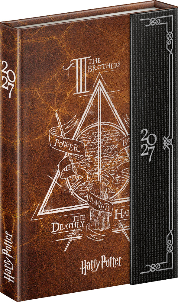 Týždenný magnetický diár Harry Potter –  Dary smrti 2027, 11 x 16 cm