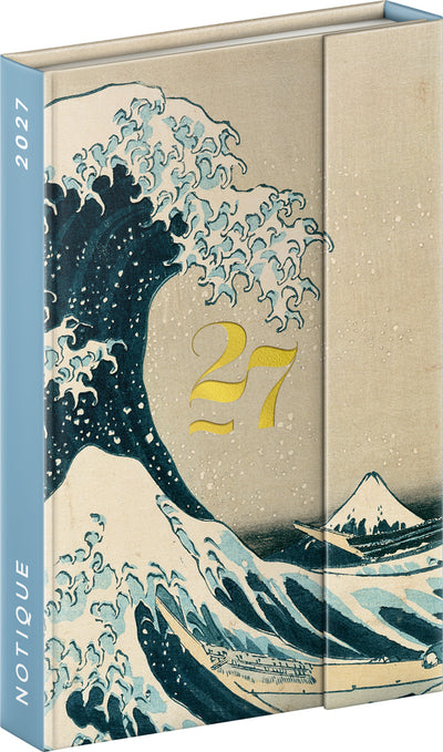 Týždenný magnetický diár Katsushika Hokusai 2027, 11 x 16 cm