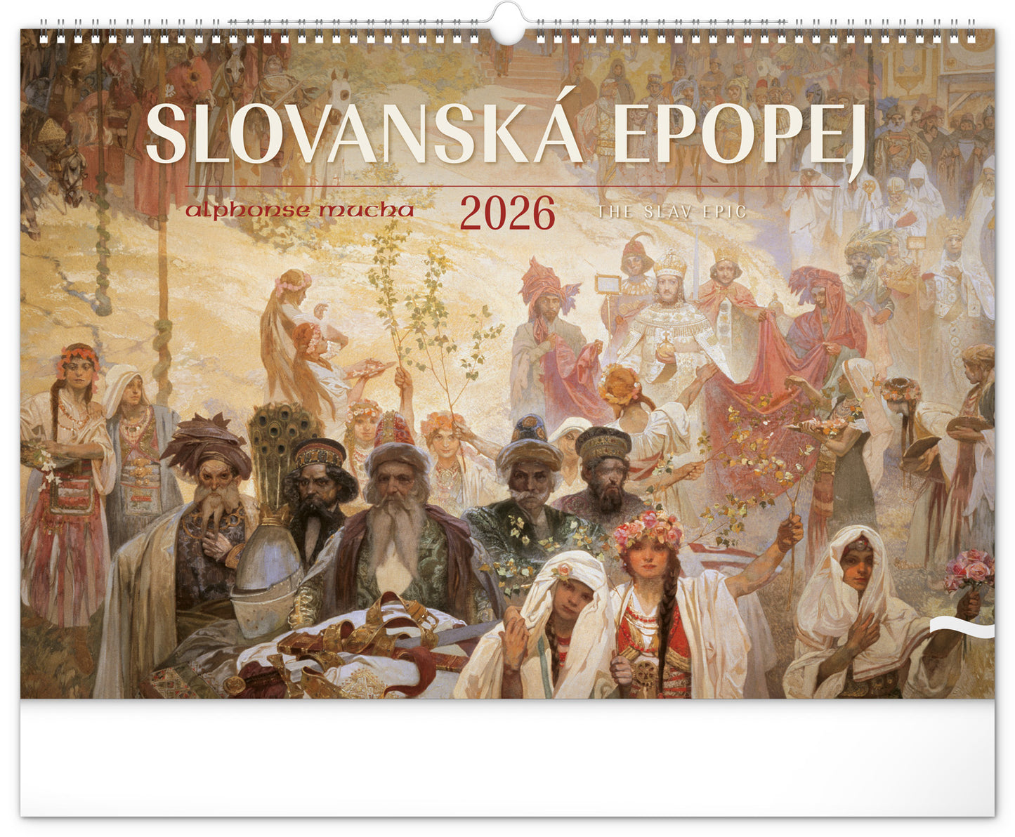 Nástenný kalendár Slovanská epopej – Alfons Mucha 2026, 48 x 33 cm