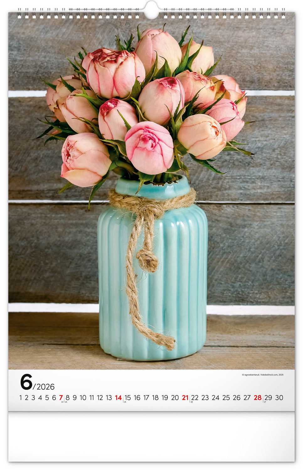 Nástenný kalendár Kytice 2026, 33 x 46 cm