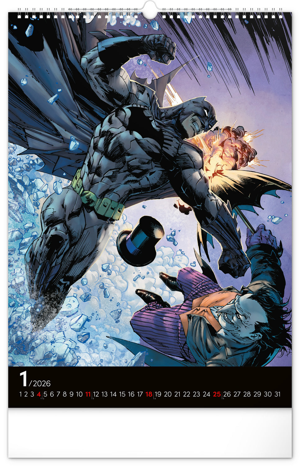 Nástenný kalendár Batman Dark 2026, 33 x 46 cm
