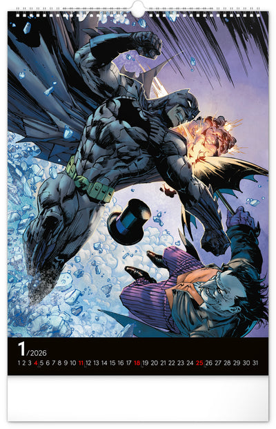 Nástenný kalendár Batman Dark 2026, 33 x 46 cm
