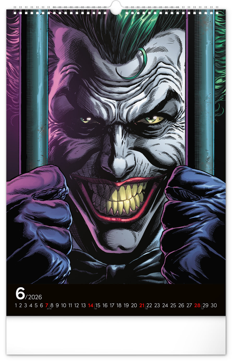 Nástenný kalendár Batman Dark 2026, 33 x 46 cm