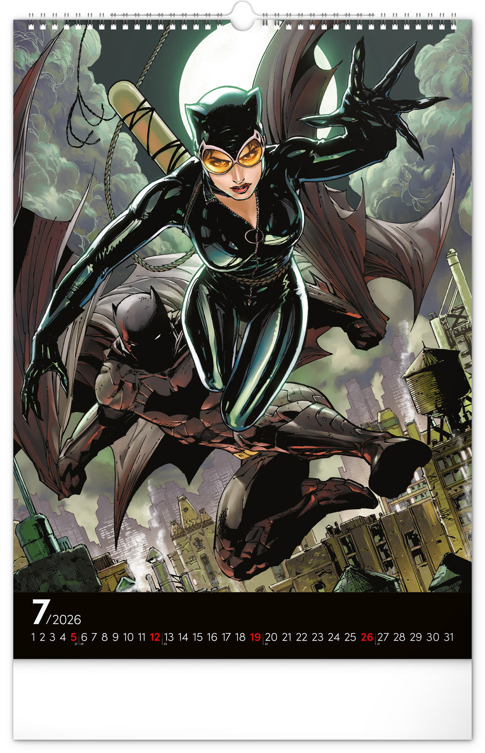 Nástenný kalendár Batman Dark 2026, 33 x 46 cm