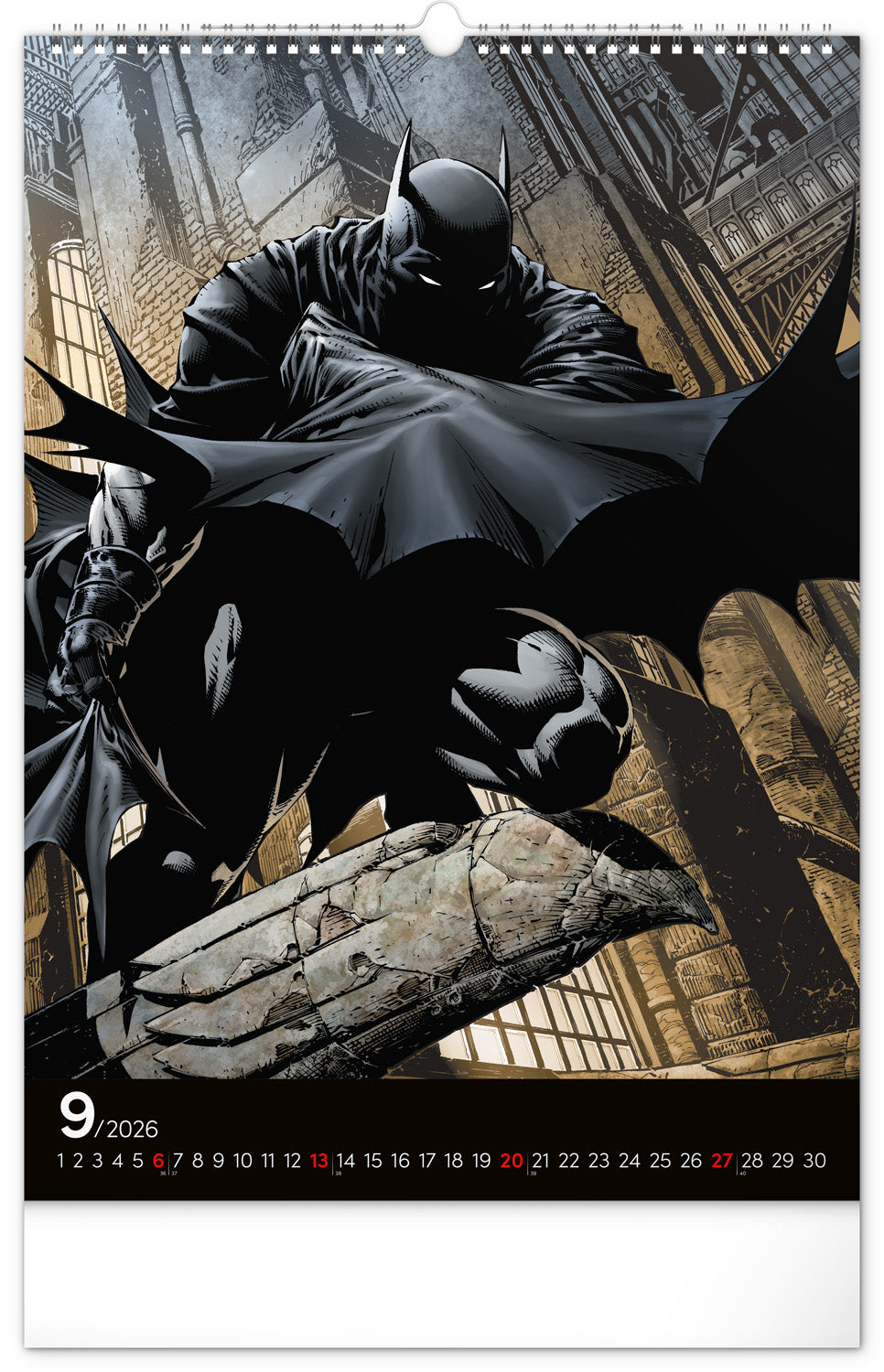 Nástenný kalendár Batman Dark 2026, 33 x 46 cm