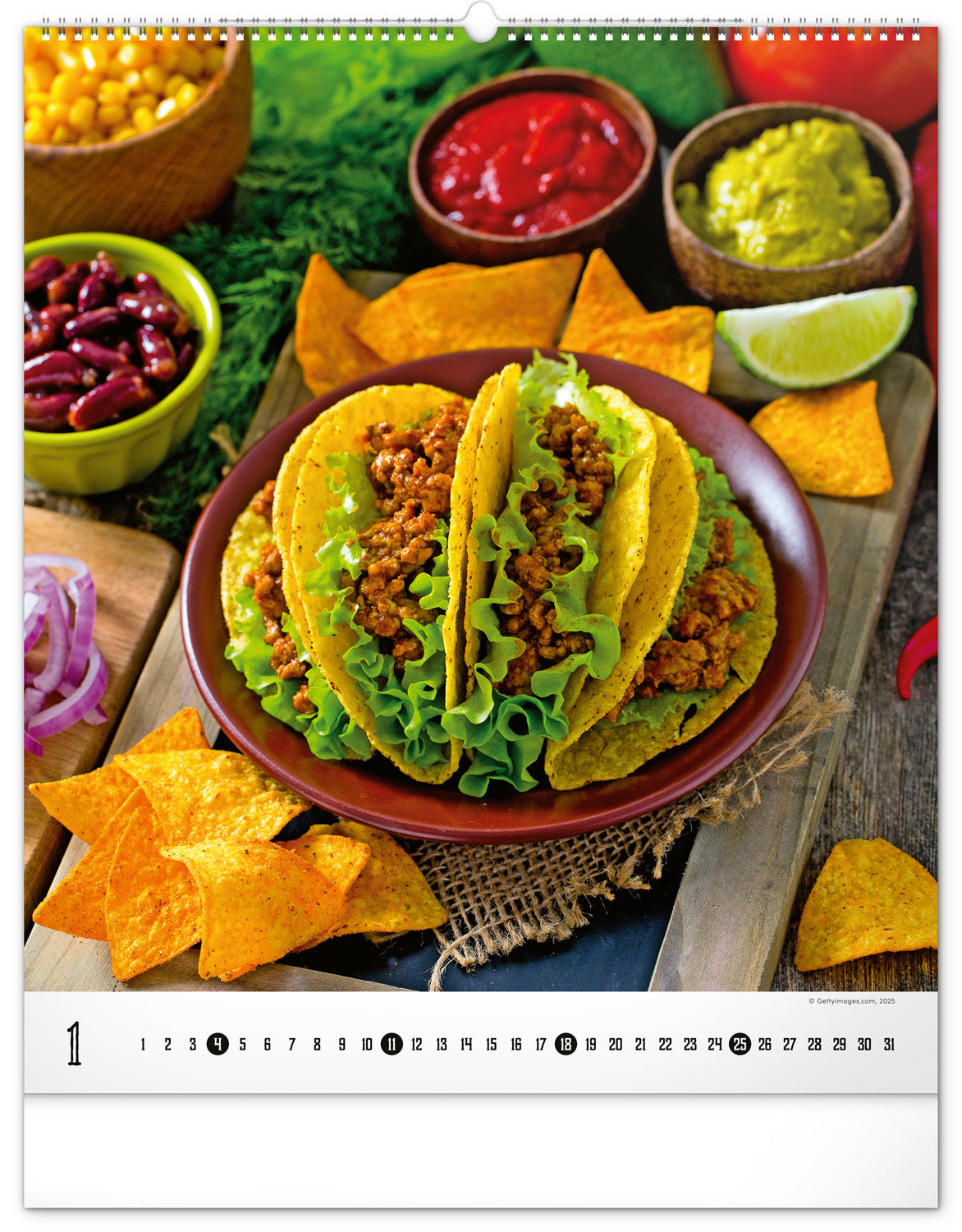 Nástenný kalendár Gourmet 2026, 48 x 56 cm