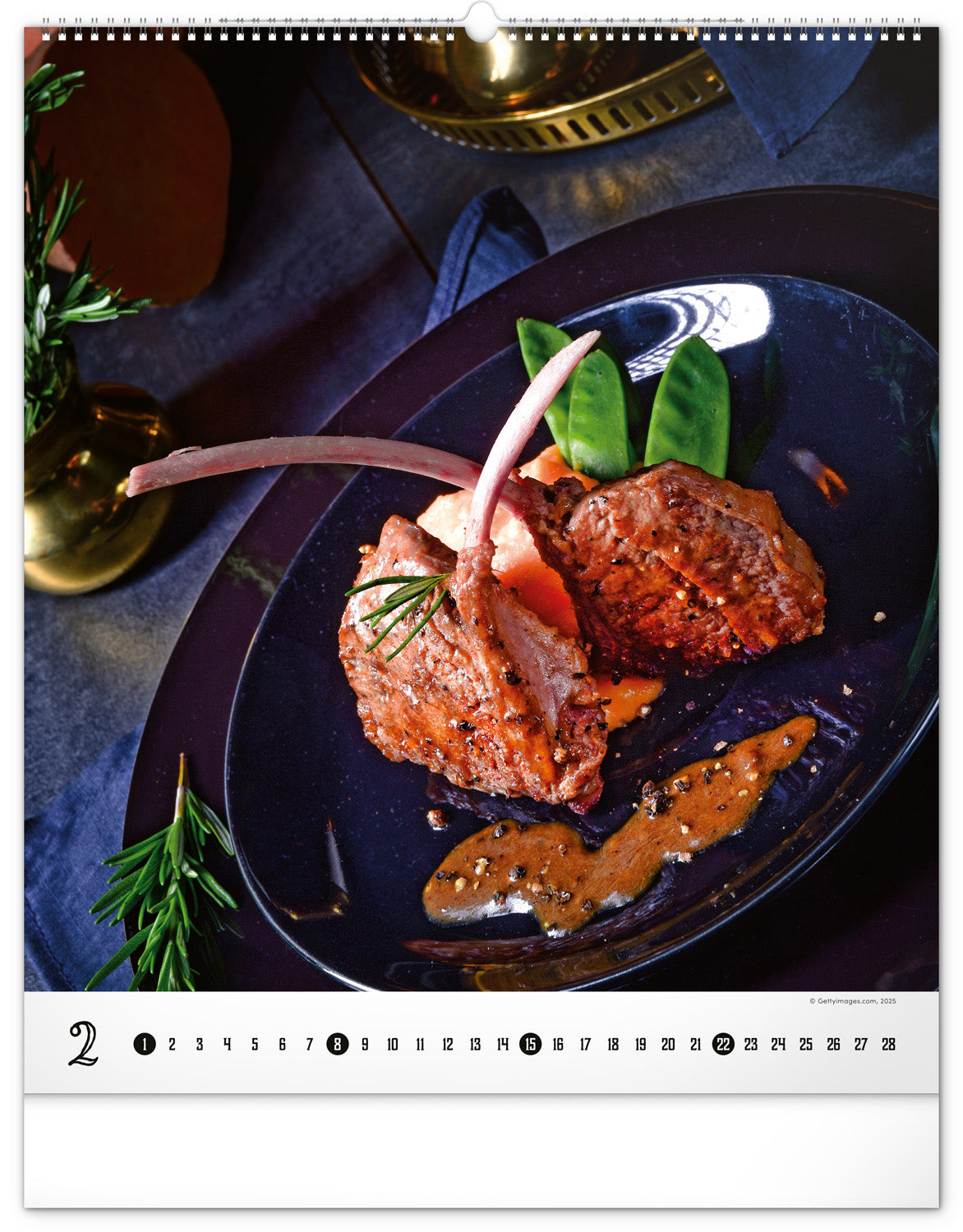 Nástenný kalendár Gourmet 2026, 48 x 56 cm