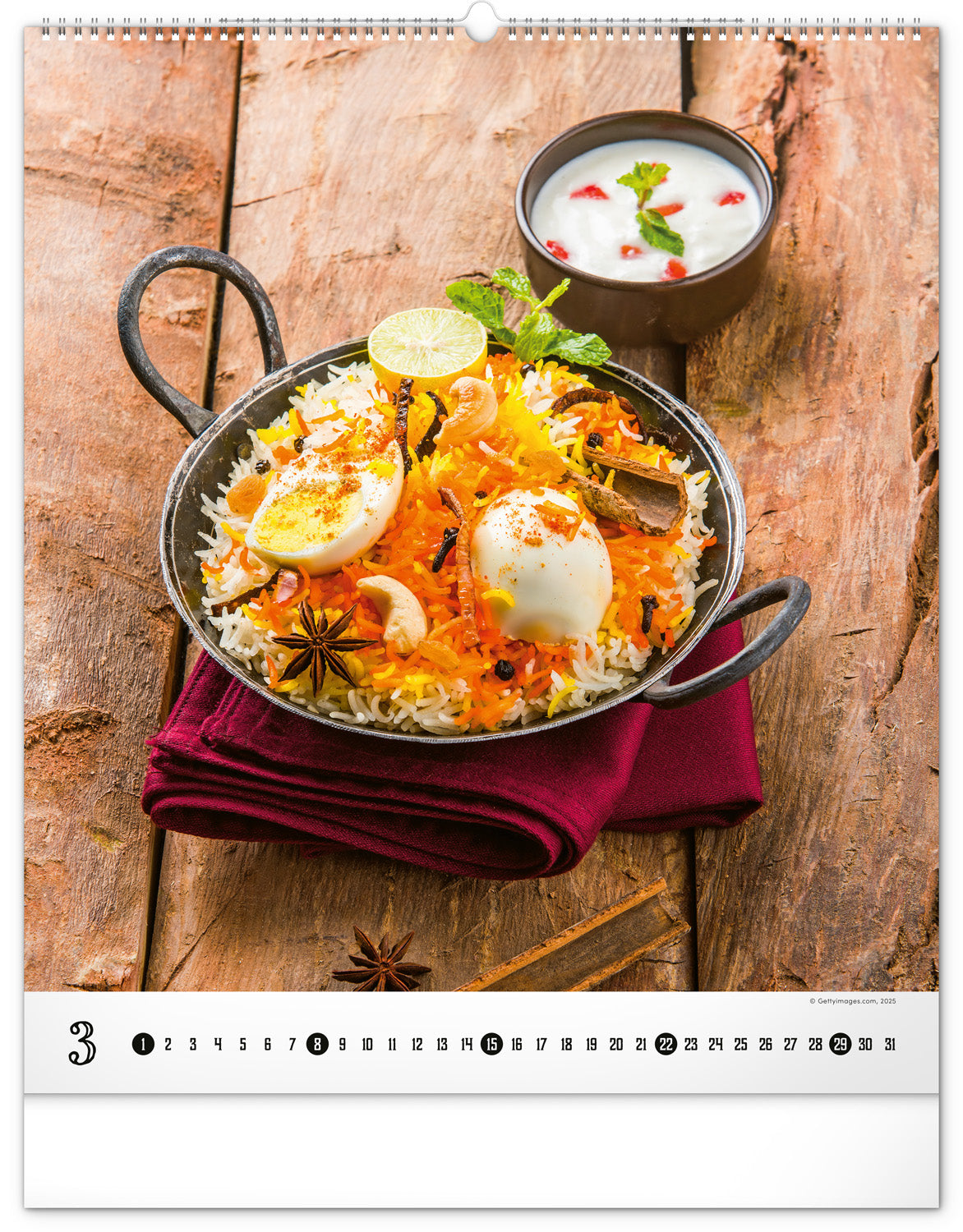 Nástenný kalendár Gourmet 2026, 48 x 56 cm