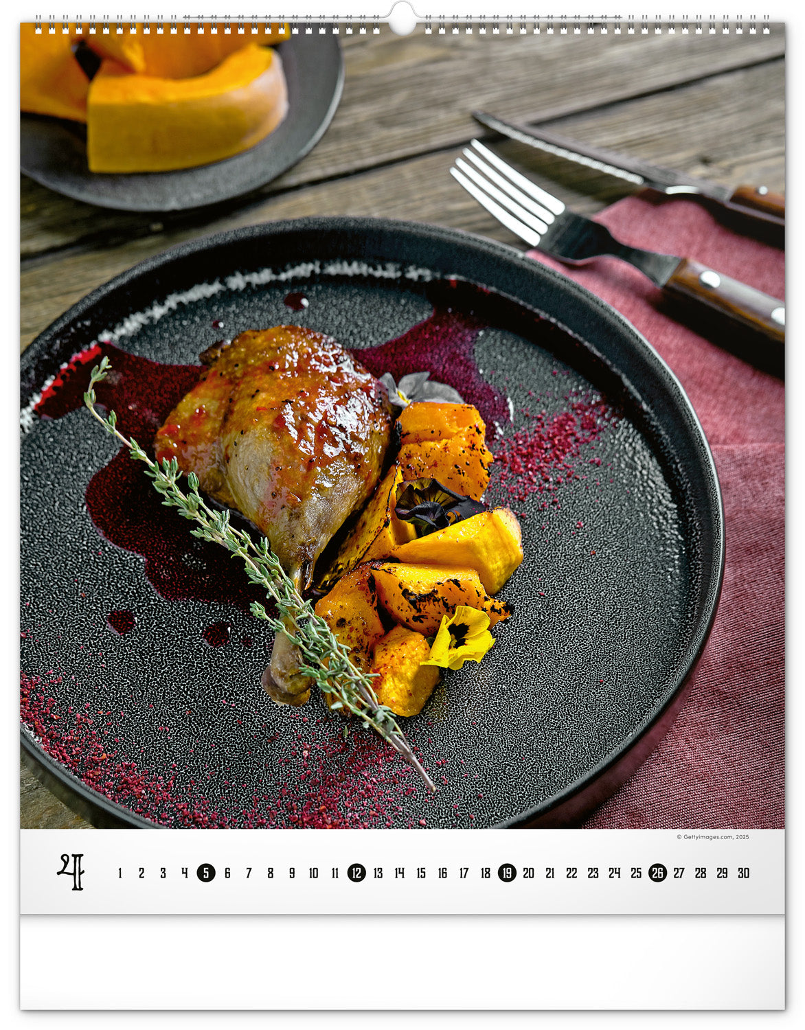 Nástenný kalendár Gourmet 2026, 48 x 56 cm