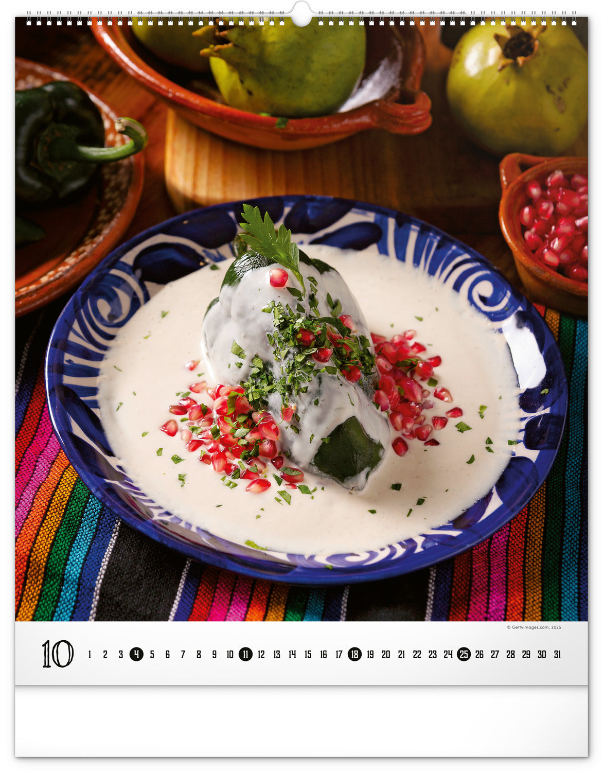 Nástenný kalendár Gourmet 2026, 48 x 56 cm