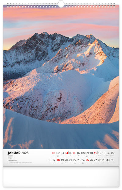 Nástenný kalendár Naše Slovensko 2026, 33 x 46 cm