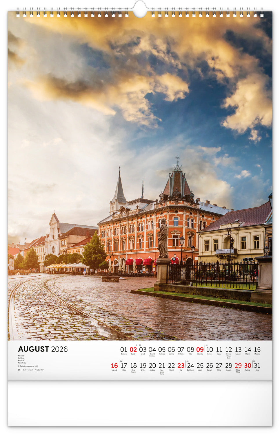 Nástenný kalendár Naše Slovensko 2026, 33 x 46 cm