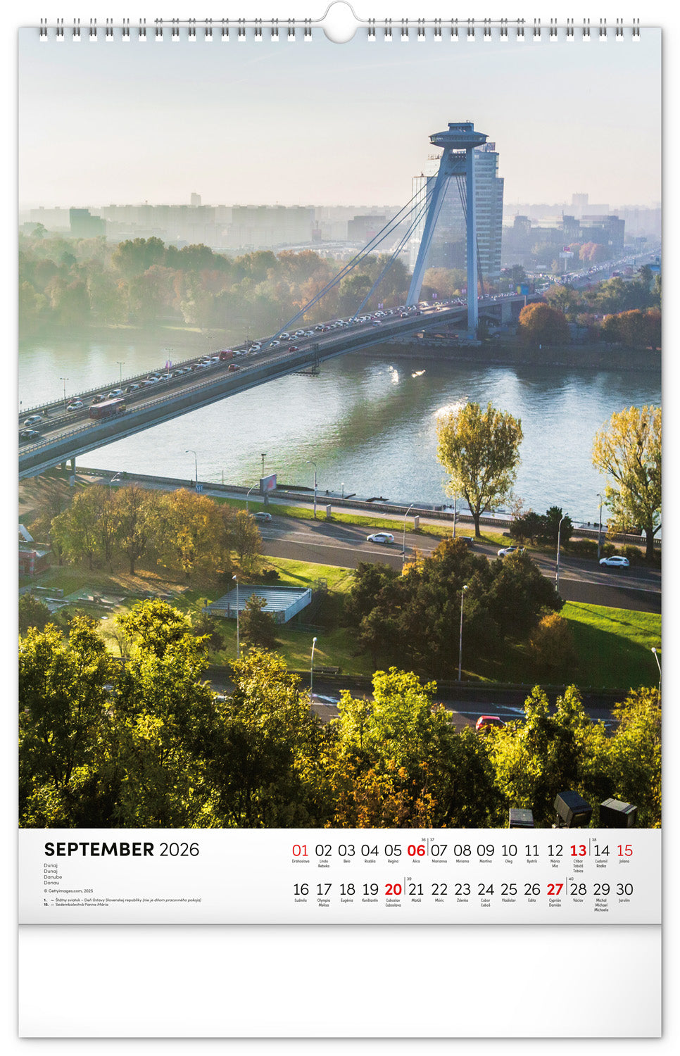 Nástenný kalendár Naše Slovensko 2026, 33 x 46 cm