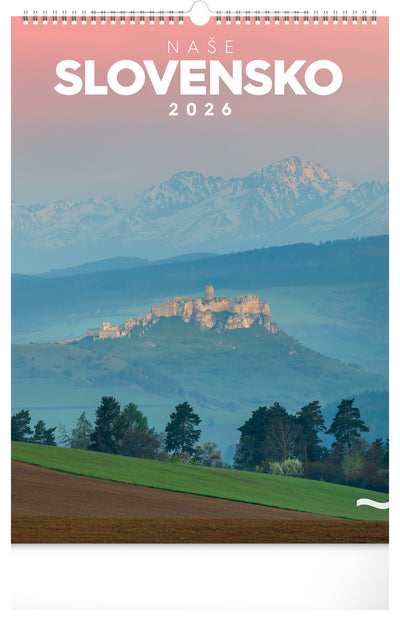Nástenný kalendár Naše Slovensko 2026, 33 x 46 cm