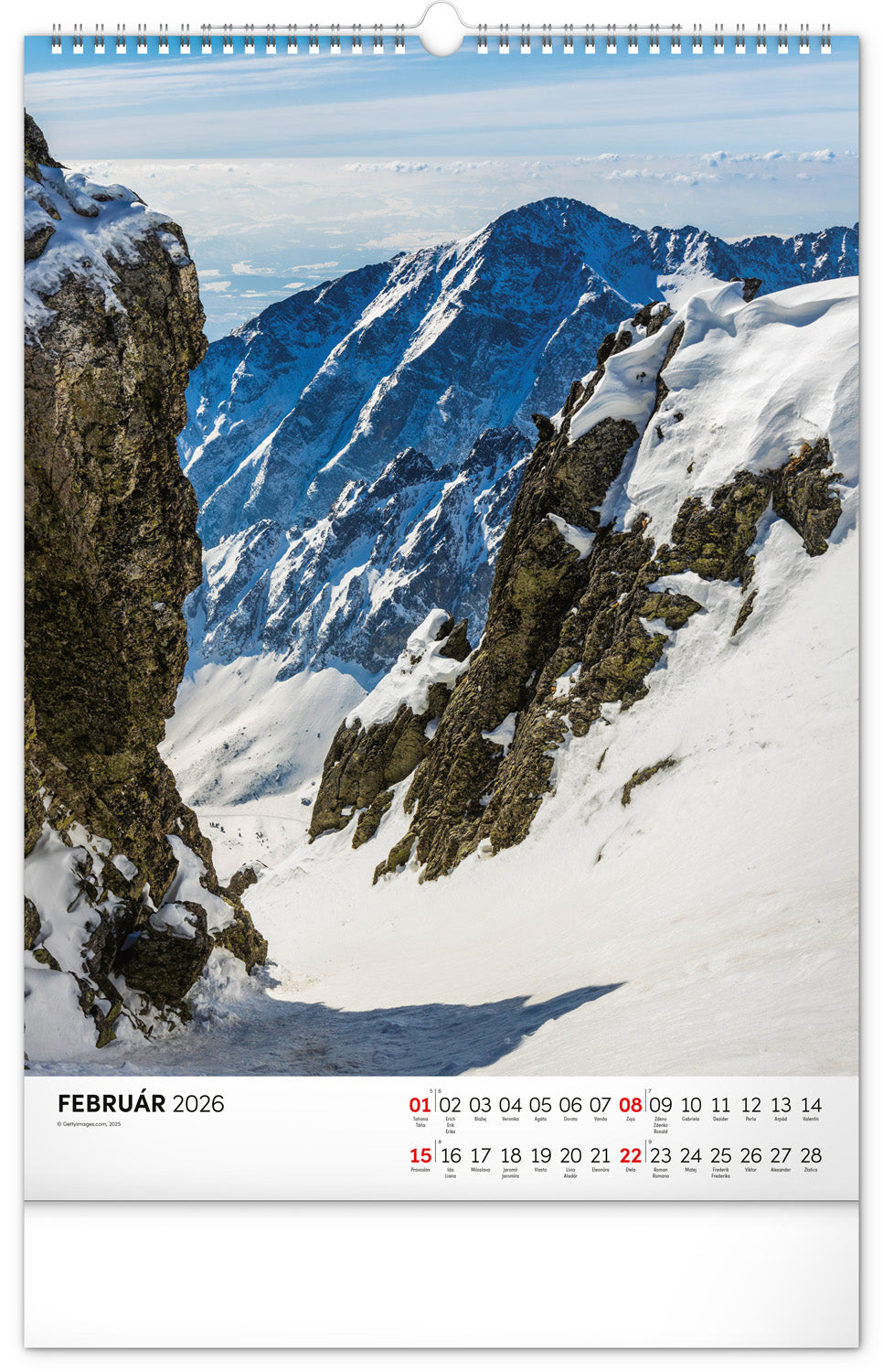 Nástenný kalendár Tatry 2026, 33 x 46 cm