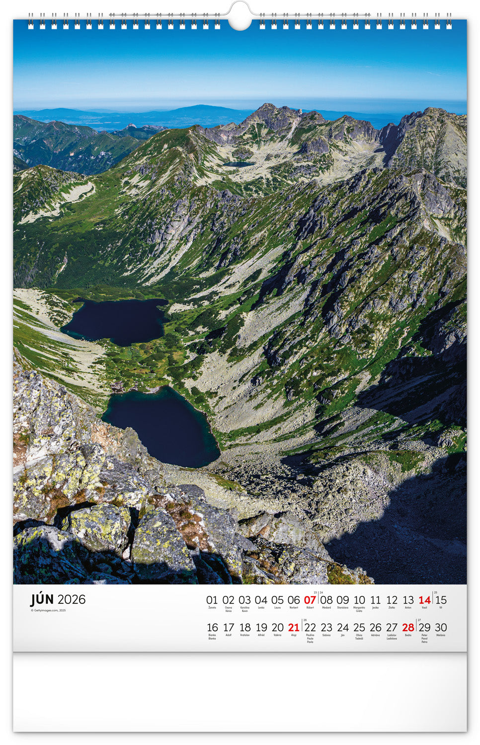 Nástenný kalendár Tatry 2026, 33 x 46 cm