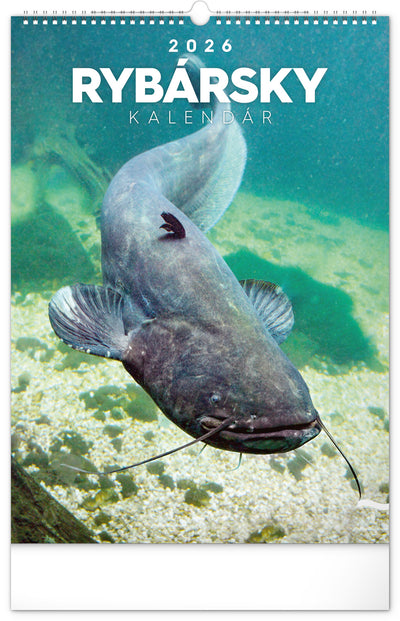 Nástenný kalendár Rybársky 2026, 33 x 46 cm