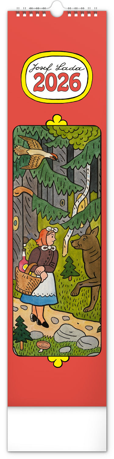 Nástenný kalendár Josef Lada CZ/SK 2026, 12 x 48 cm