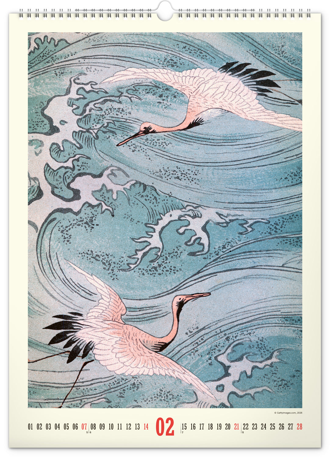 Nástenný kalendár Vintage plagáty – japonské umenie 2027, 33 x 46 cm