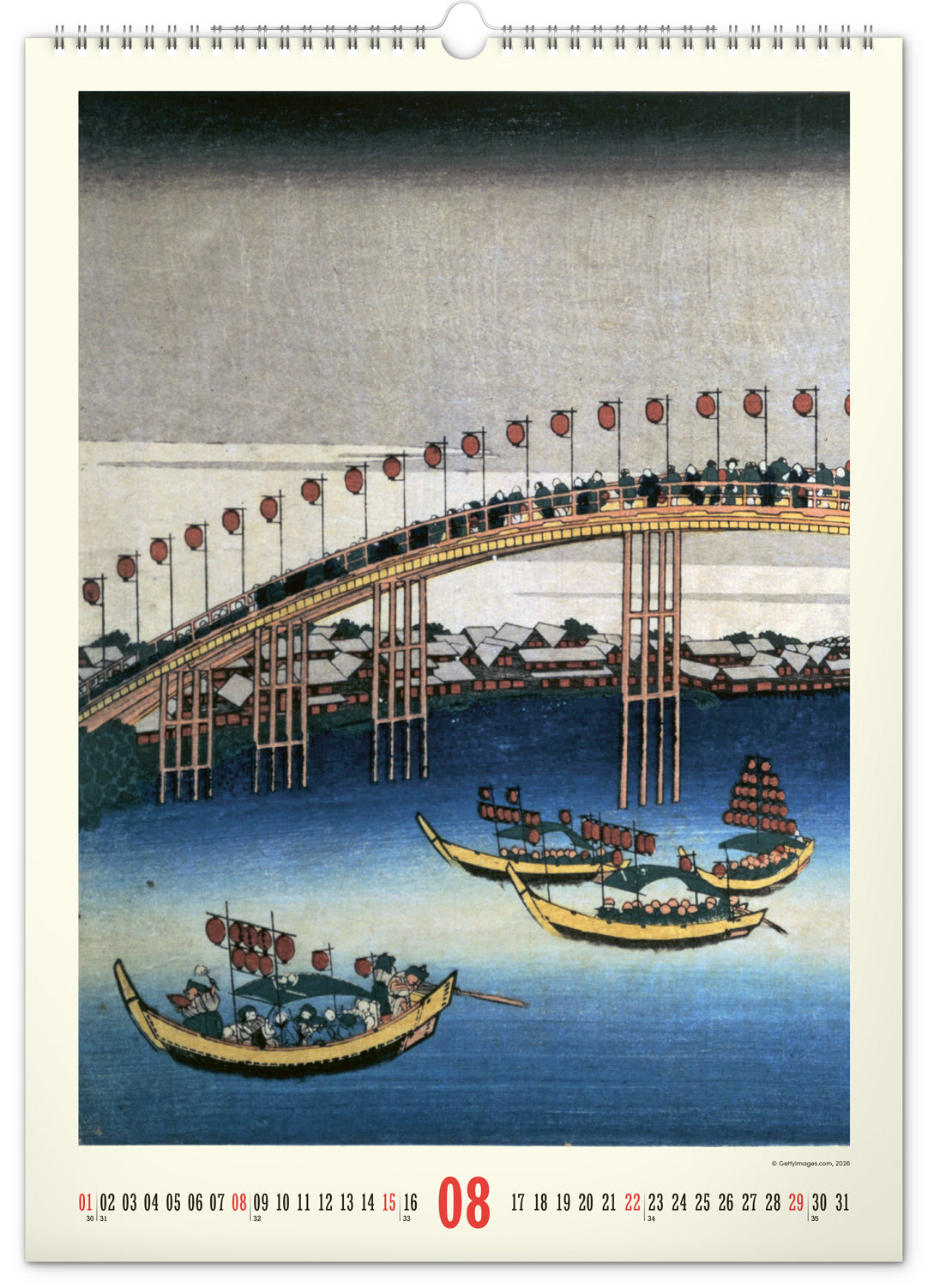 Nástenný kalendár Vintage plagáty – japonské umenie 2027, 33 x 46 cm