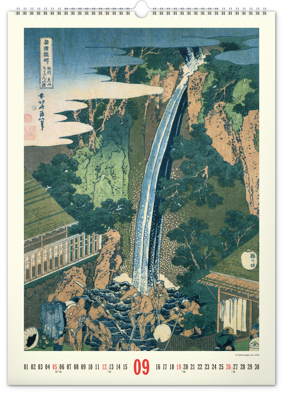 Nástenný kalendár Vintage plagáty – japonské umenie 2027, 33 x 46 cm