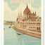 Nástenný kalendár Vintage plagáty – svetové mestá 2027, 33 x 46 cm